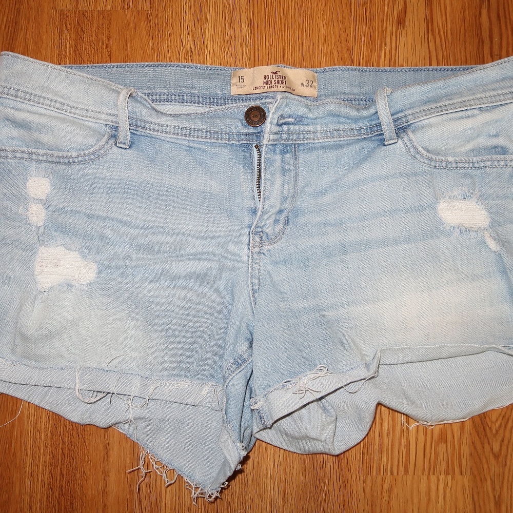 Hollister Denim Midi Shorts